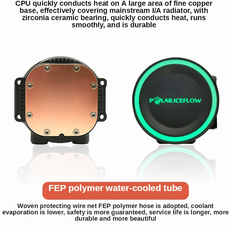 120 240 360mm CPU Integrated Water-cooled Radiator Fan Computer Desktop Silent Pure Copper Base Watercooled PC | Компьютеры и офис