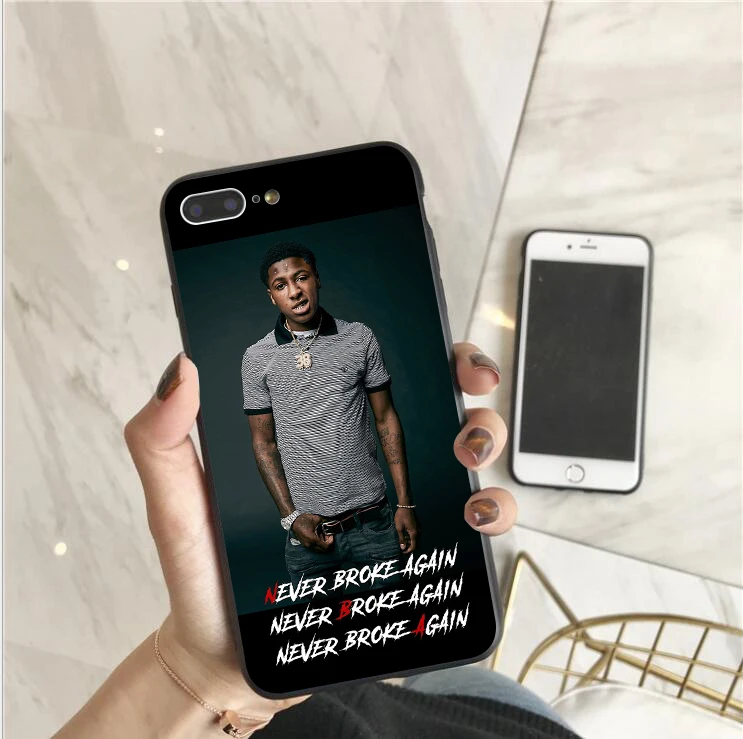 Phone Case For iPhone X XR XS MAX Never Broke Again YoungBoy Pop rapper 11 6 6S 7 8Plus Soft silicone Cover |