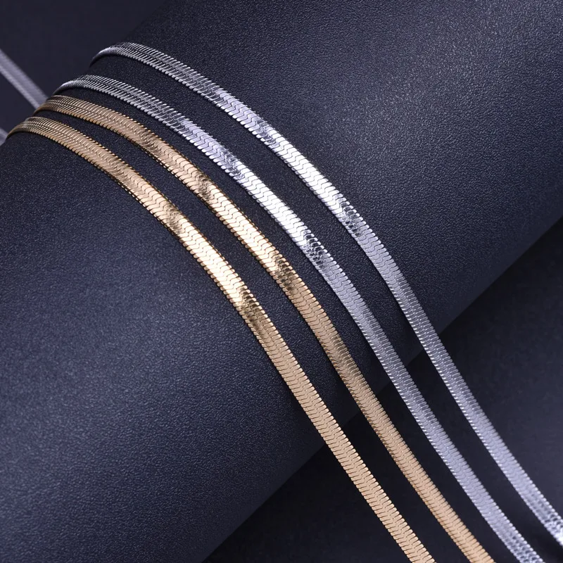 Многоразмерные змеиные цепи из нержавеющей стали для женщин и мужчин ювелирные