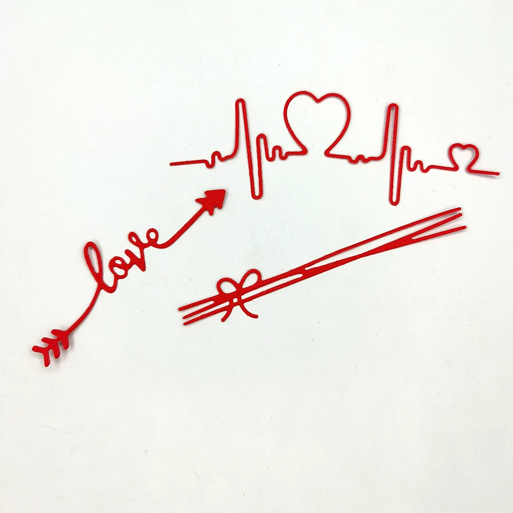 

Love ECG New Metal Cutting Dies Scrapbooking Embossing Folder for Card Making Paper Craft Diy Clear Stamps and Dies Cut