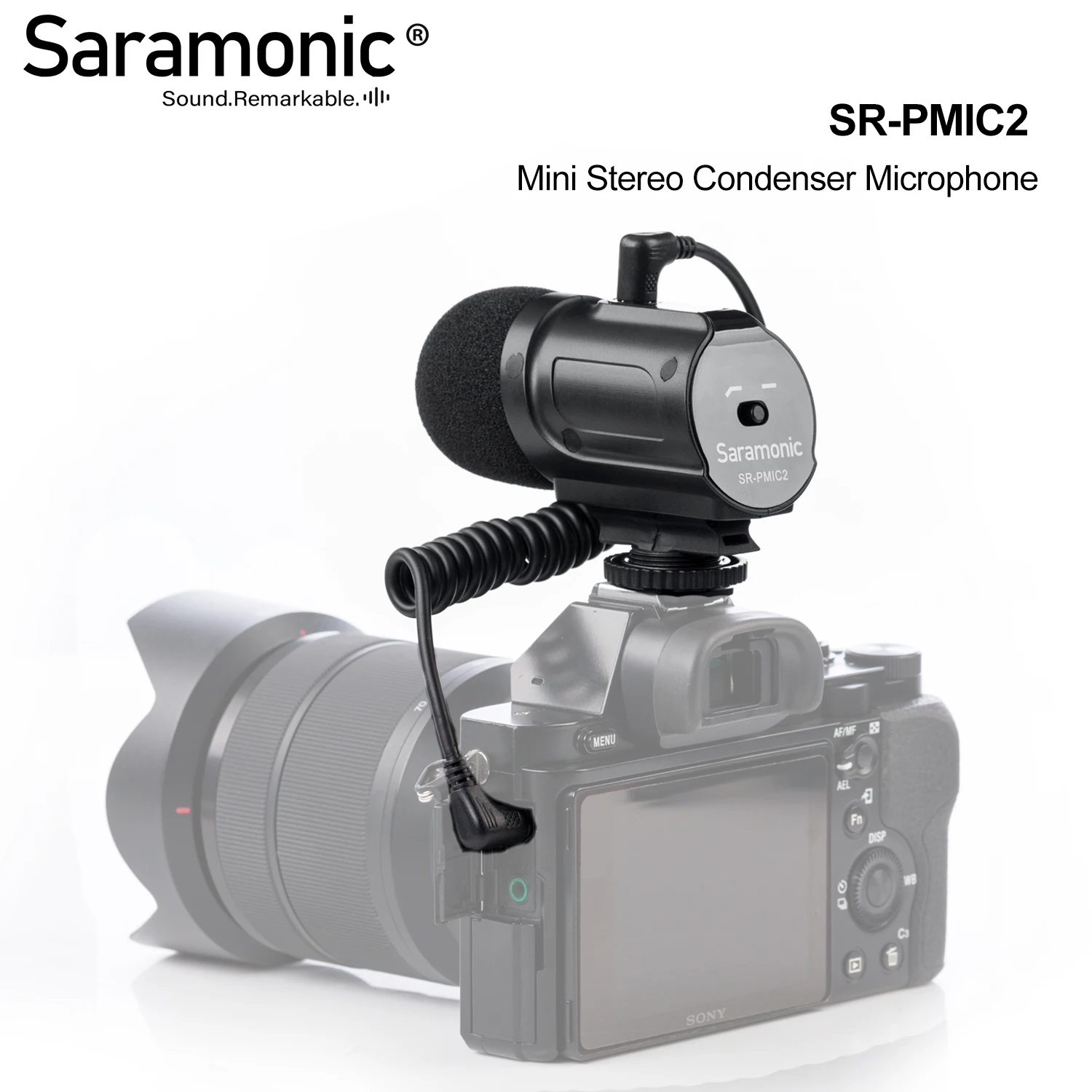 

Saramonic SR-PMIC2 Mini Camera-Mounted Stereo Condenser Video Mic Interview Mic for NikonD3300 Canon T6i Sony A9 DSLR Camcorder