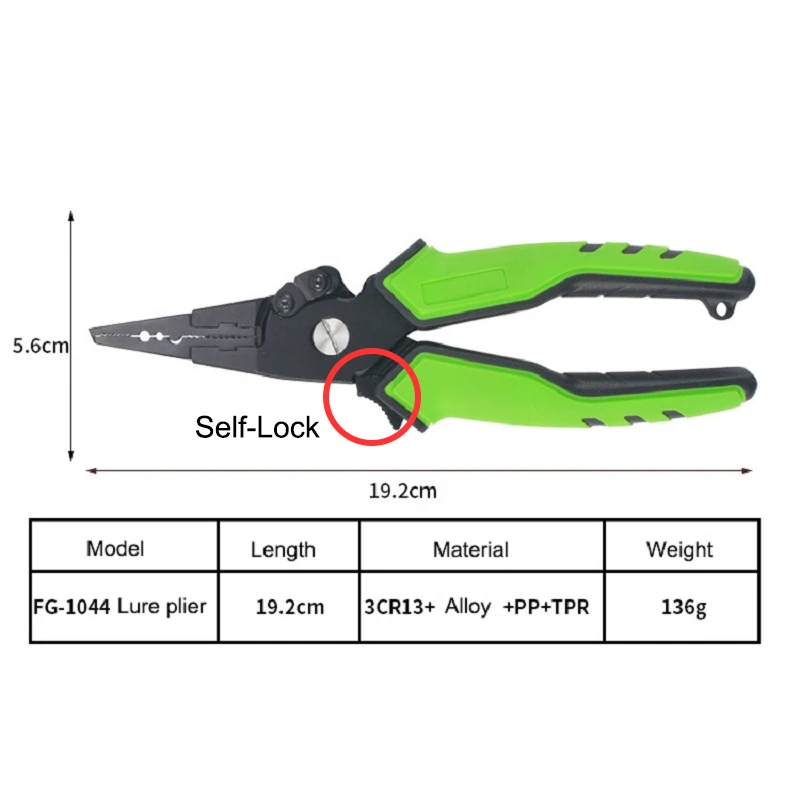 

Multi-functional Lure Fishing Pliers Alloy Stainless Steel Fisherman EDC Multi Tools Ring Jaw Hook Remover Line Cutter With Bag