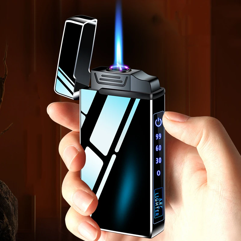 Ветрозащитная металлическая USB-зажигалка струйная зажигалка с двойной
