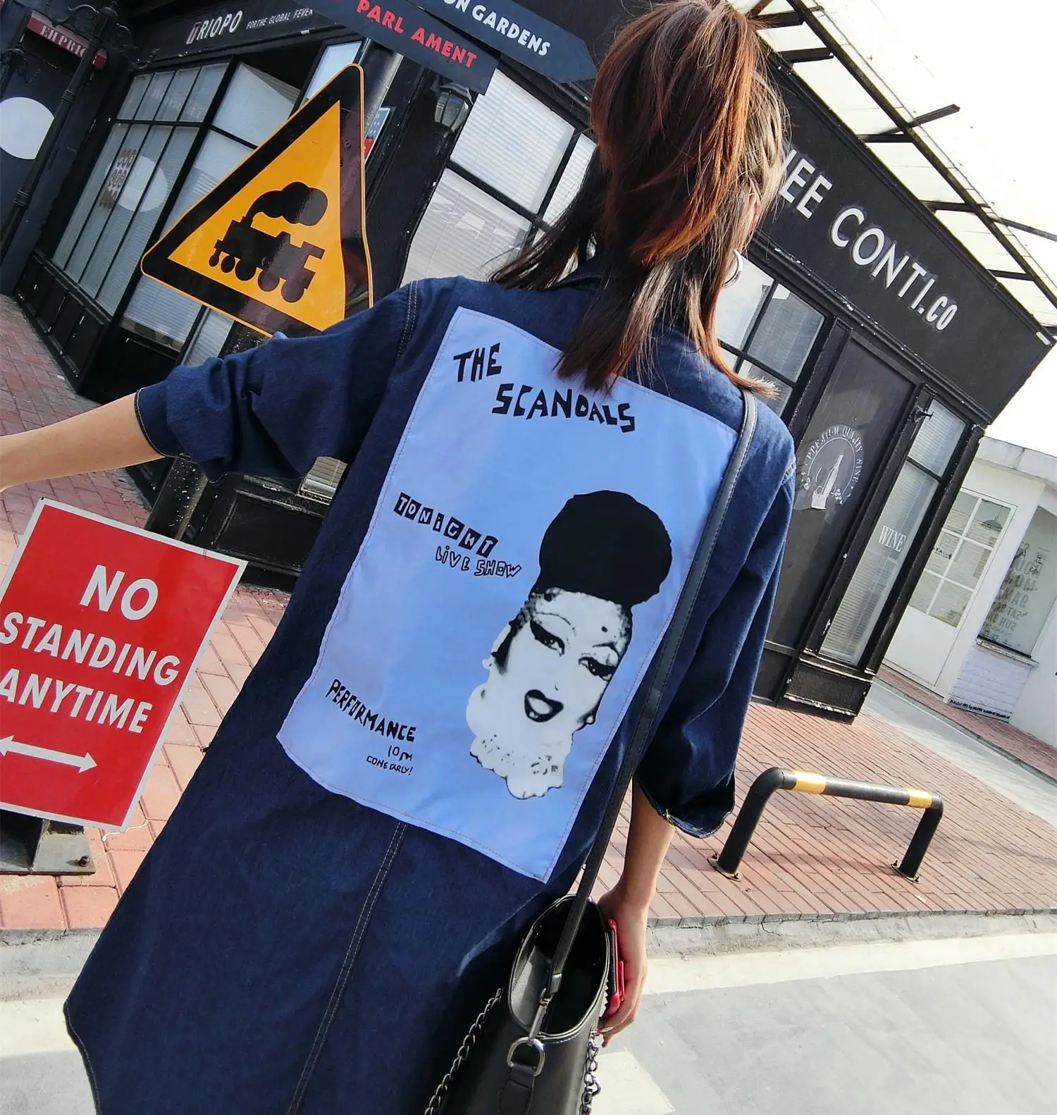 Женский джинсовый Тренч весна осень 2021 модное Брендовое женское цветное пальто в