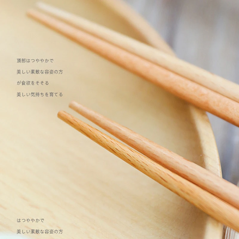 

Vacclo 5pairs/lot Fresh Tableware Small Floral Wooden Chopsticks Heat Transfer Pointed Sushi Chopsticks Small Fresh Tableware