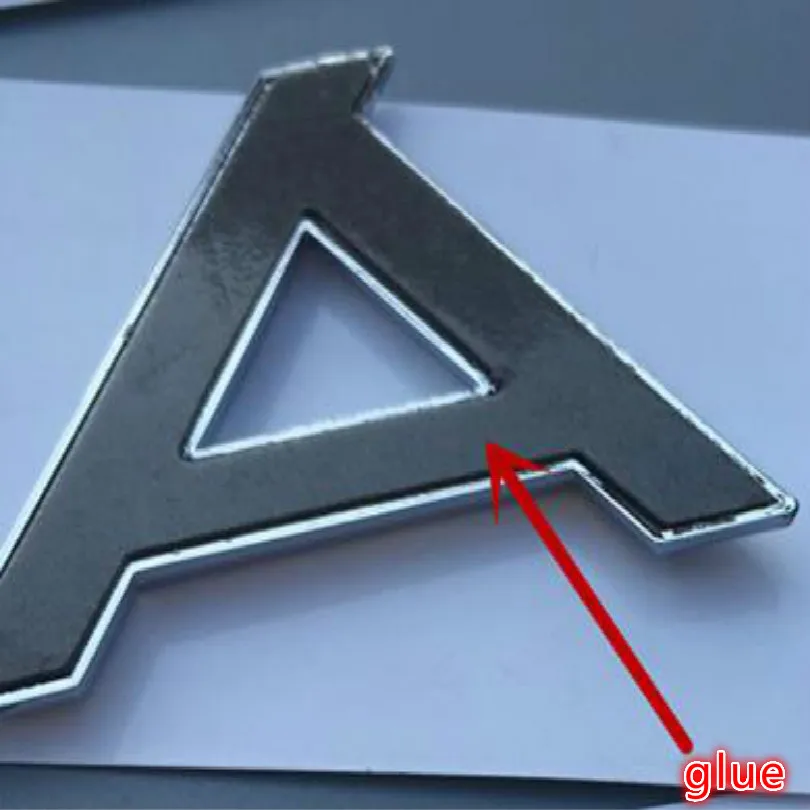 USA20 серебро ПВХ DIY буквы + цифры Автомобильная эмблема комбинация автомобиля