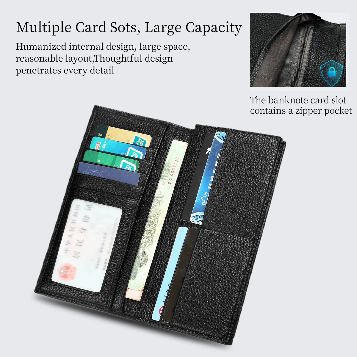 Длинный кошелек Tigernu из 100% натуральной кожи для мужчин роскошный мужской