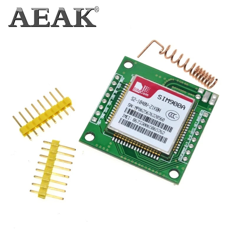 AEAK мини GPRS GSM модуль SIM900A беспроводной расширения плата антенна протестирована по