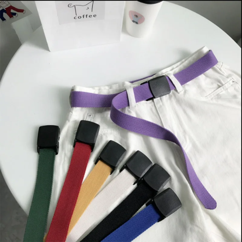 

Canvas Belts For Women Men Punk Designer Belt Ladies Letter Waist Strap Jeans Trouser Black Female Harajuku Waistband