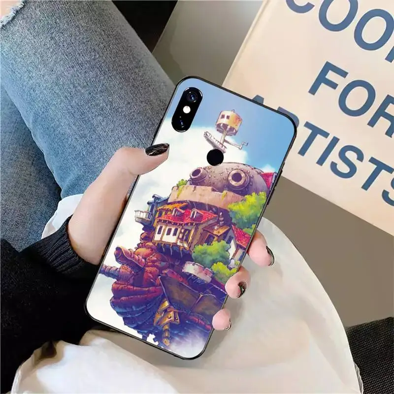 

Moving Castle japanese anime manga Phone Case For Xiaomi Redmi note 7 8 9 t max3 s 10 pro lite funda shell coque cover
