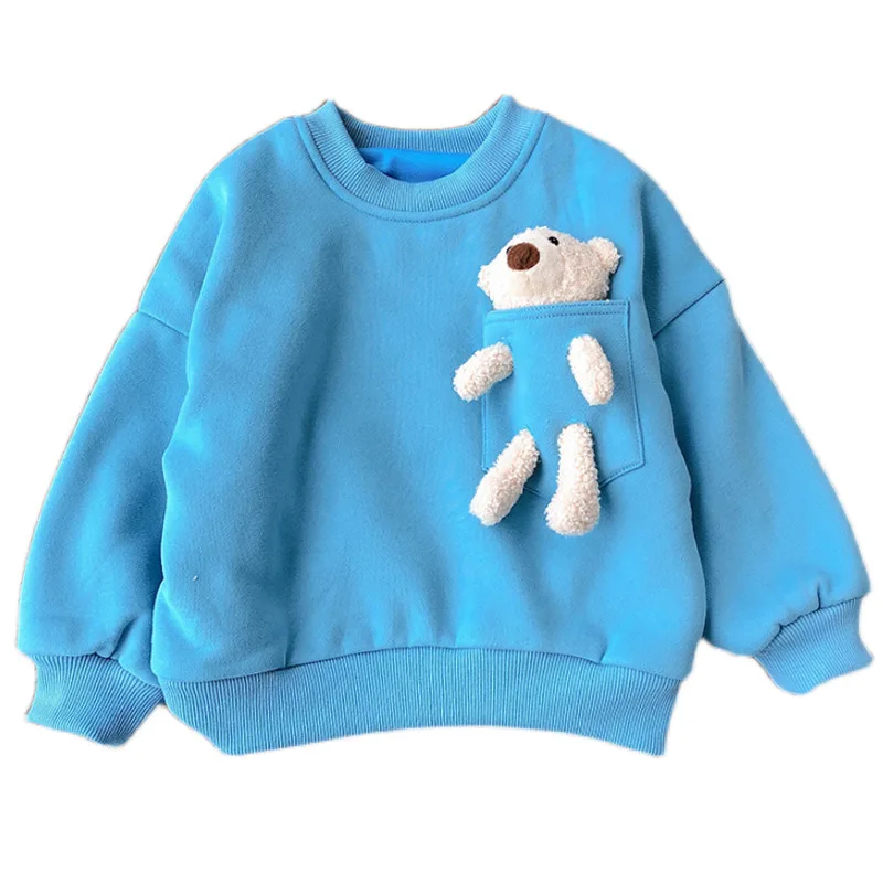 

Add wool fleece baby qiu dong han edition girls thermal clothing trend children long sleeve blouse