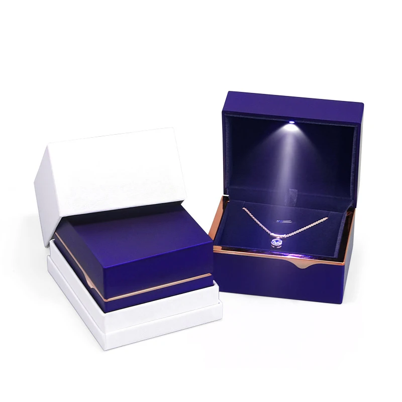 

Подарочная светодиодный со светодиодной подсветкой для ювелирных изделий, Квадратный держатель для сережек, упаковка для колец