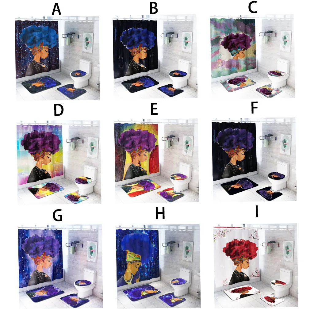 Африканская Взрывозащищенная Женская водонепроницаемая занавеска для душа