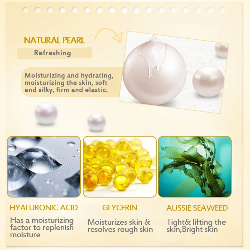 

1pcs KanjN Carbon Black Pearl Face Mask Moisturizing Oil Control Anti-Acne Essence Facial Mask Whitening Tender Soft Skin Care