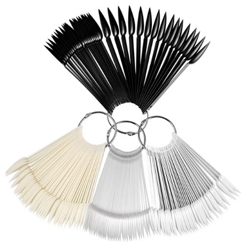 40 шт. в форме веера с цветными пластинами для ногтей цветные карты| |