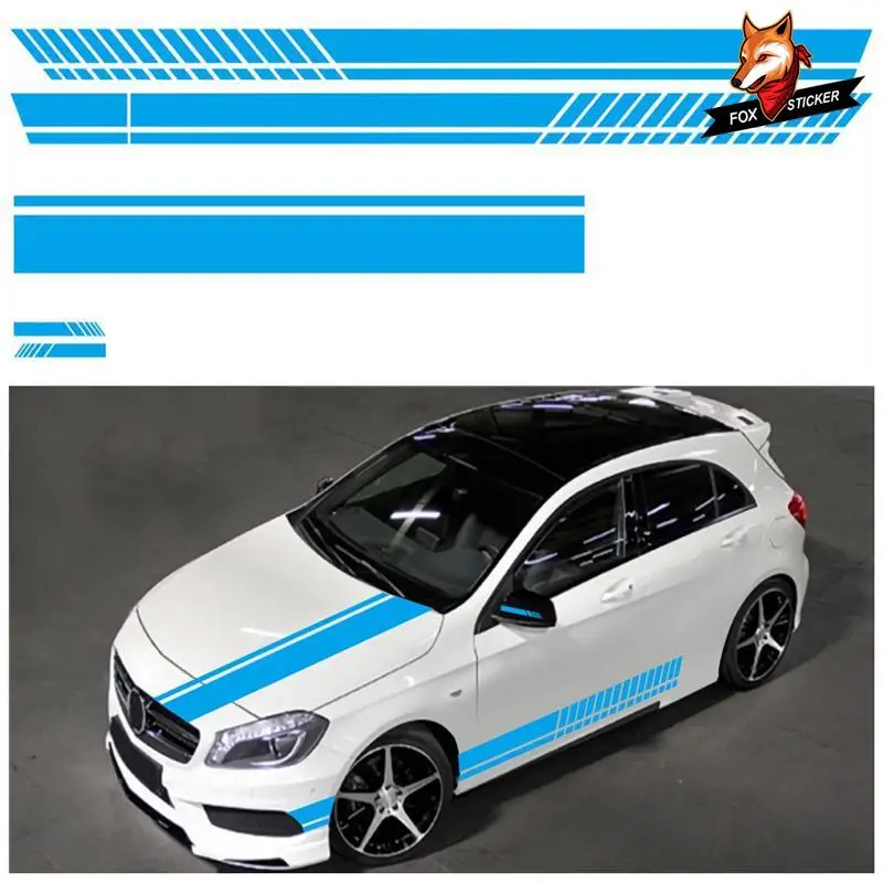 

Car Stickers Rearview Mirror Side Decal Stripe Universal 5 Color Car Body Racing Side Door Long Auto Sticker Car Accessries