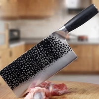 shuoji high quality handmade forged kitchen knives non stick razor sharp chopping slicing chef knives cleaver knife wood handle