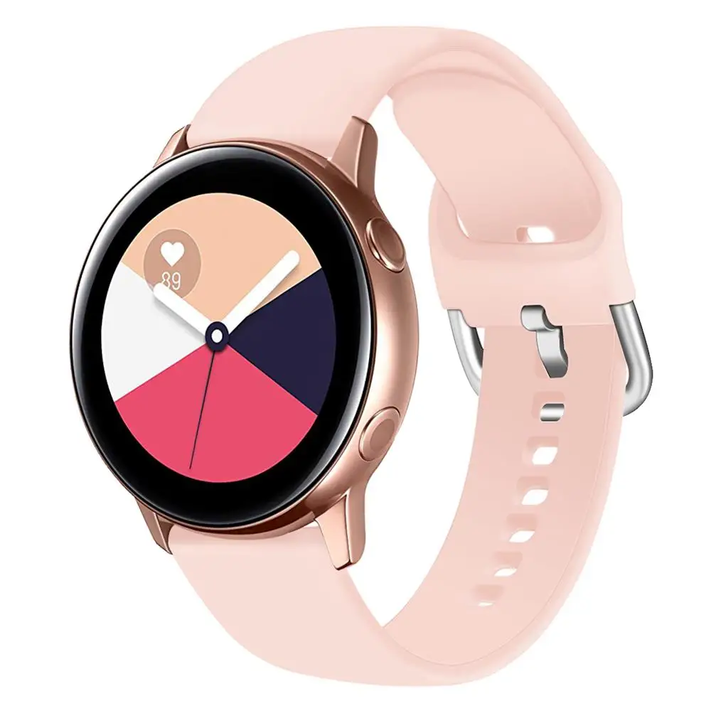 Силиконовый ремешок pulseira для samsung galaxy watch 46 мм gear s3 S2 huawei watch gt 20/22 мм galaxy watch active Ремешки для наручных часов