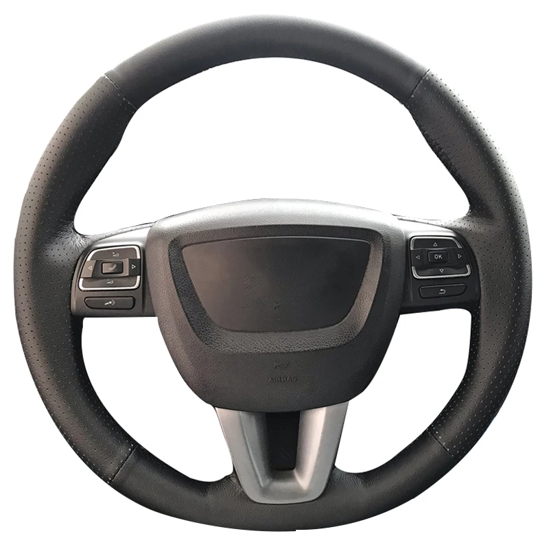 

Индивидуальные Оригинальные DIY чехол рулевого колеса автомобиля для Seat Leon Alhambra Toledo 2011 2010 2012 искусственная кожа руля