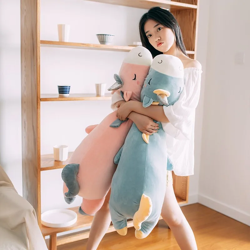 Мягкая игрушка 70-120 см Милая женская кукла-единорог украшение для детской комнаты