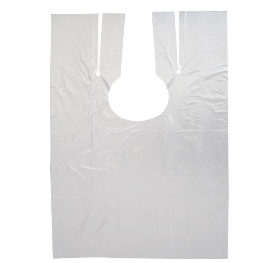 

200 шт. многофункциональные одноразовые накидки для парикмахерской Шейная шаль Водонепроницаемая прозрачная для парикмахерской 60x9 0 см обер...