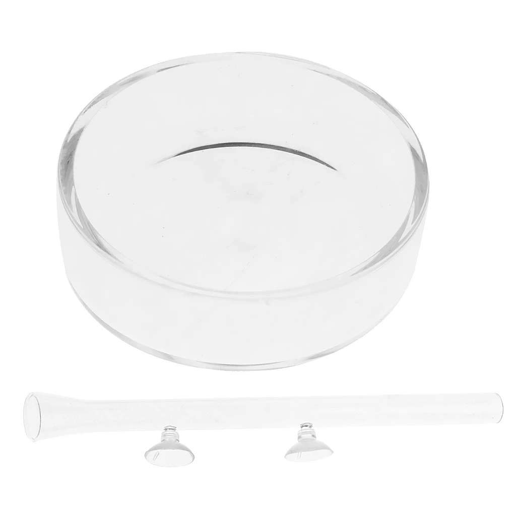 Набор из 2 кормушка для рыбы креветок поднос еды прозрачный контейнер с 30 см