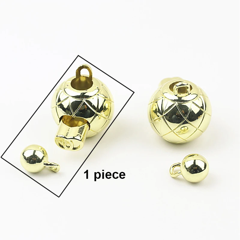 

1pcs Metal Ball Shape Chain Adjustable Buckle Fashion Spring Clasp for Leather Craft Bag Strap Belt Handle Shoulder Accessories