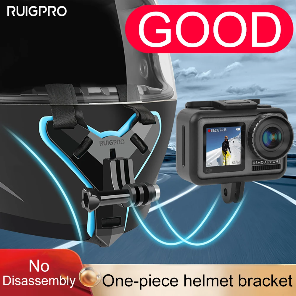 Подставка под подбородок для мотоциклетного шлема держатель DJI OSMO GoPro Hero 9 8 7 6 5