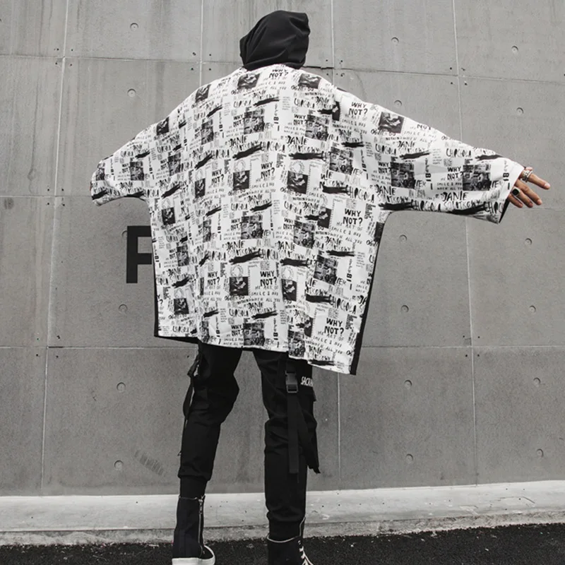 Мужская футболка с капюшоном и длинным рукавом уличная мода хип хоп