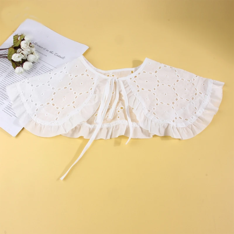 

Lace Detachable Half Shirt Blouse Faux Collar Neck Ruff Neck Collar Fake Collar Mini Cape Doll Collar Choker