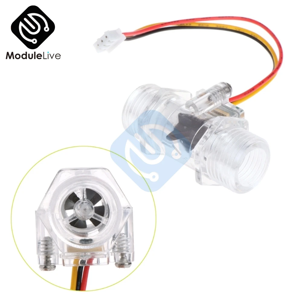 DN15 G1/2 дюйма Прозрачный расходомер для воды зал датчик потока индикатор счетчик