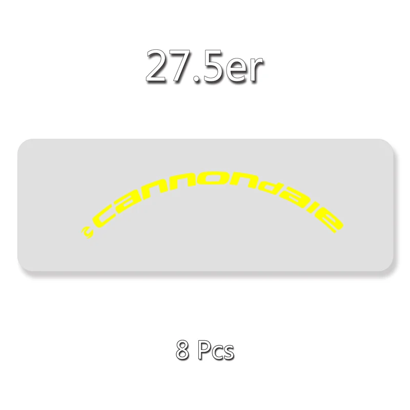 27.5er Yellow Cannondal MTB обода наклейки/виниловые наклейки на велосипед велосипедное колесо наклейка для 26er 27,5 er 29er велосипед обода протектор - Цвет: 27.5er Yellow