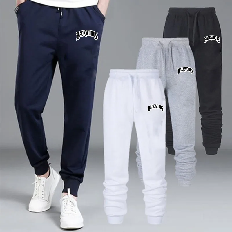 

Adult Trousers Fashion Men Printed Casual Joggers Sweatpants Autumn And Winter Loose Warm Long Pants With Pocket