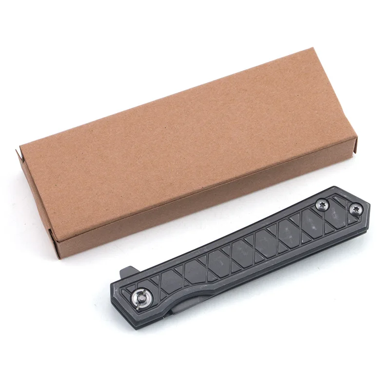 

Hysenss Pocket Hiking Outdoor Camping Fishing Hunting Tactical Folding Knife Grey Titanium Surface Treatment Peeling Edc Tool