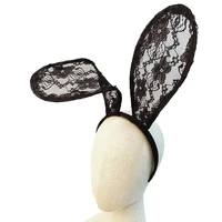 sexy lingerie uniform temptation accessories hair hoop lace veil eye mask rabbit ears