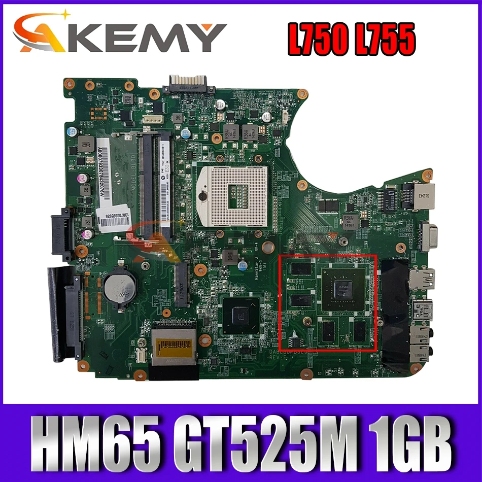   Akemy DABLBDMB8E0 A000080820   Toshiba satellite L750 L755,   HM65 DDR3 GT525M 1 