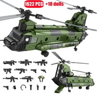 military ideas technical ch 47 helicopter building blocks model diy transport airplanes bricks kids toys birthday gifts for boys