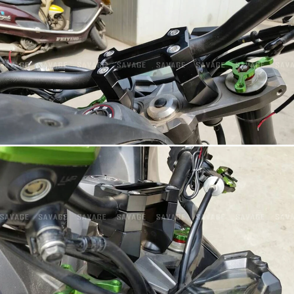 Переходник для руля KAWASAKI Z250 Z300 Z800 Z 800/300/250 аксессуары мотоциклов увеличивают