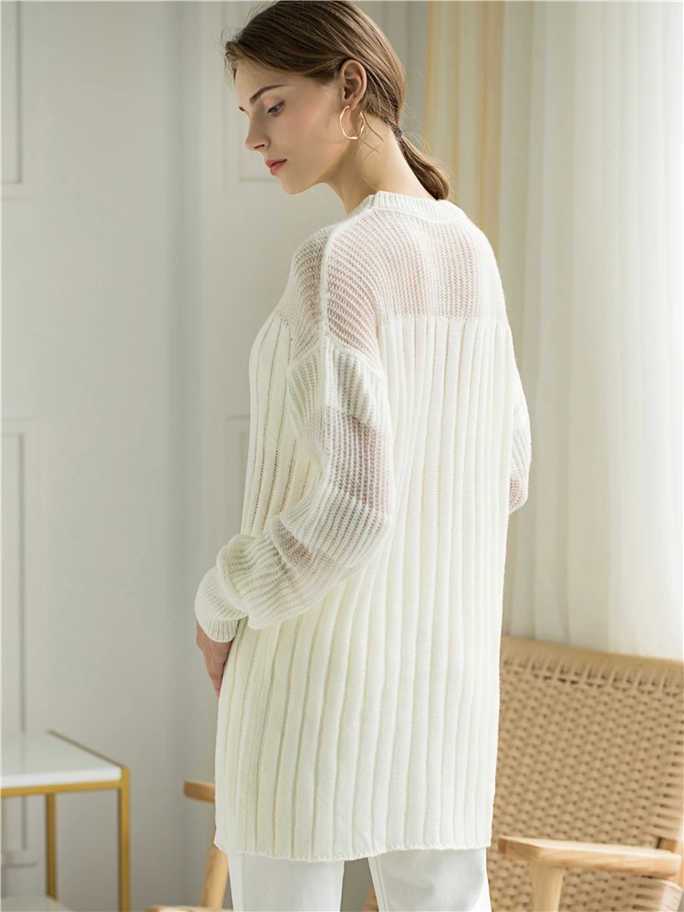 Colorfaith Women Sweater Dresses Pullover 2019 Autumn Winter Korean Style Fashionable patchwork Transparent Elegant Casual SW412 | Женская