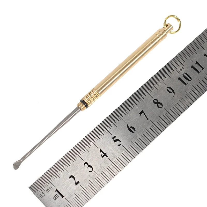 2020 титана тактика зубочистка Earpicker латунь розетка трубка Водонепроницаемый