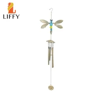 dragonfly wind chimes garden hanging decoration metal wind chime with s hook wind bell memorail gifts for indoor yard home