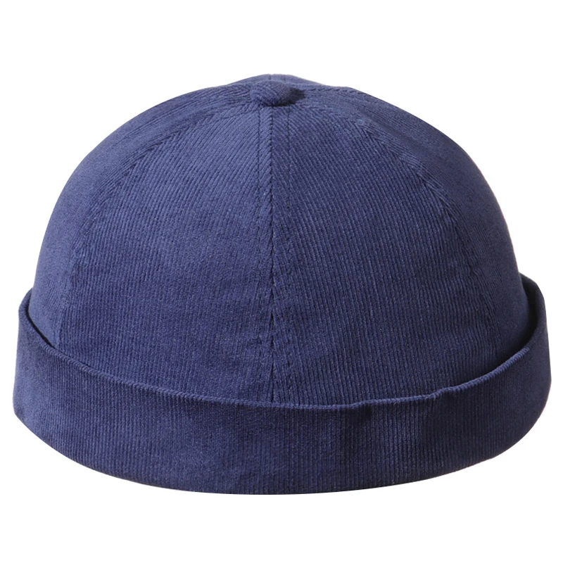 

Шапка-бини в стиле моряка для мужчин и женщин, регулируемая Шапка-бини без козырька, однотонная, с прокатанными манжетами, летняя уличная од...