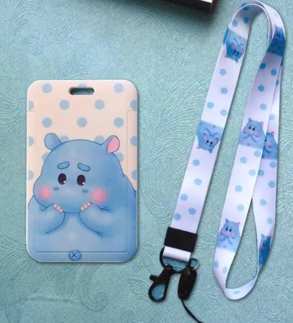 1 шт. милый бегемотик с именем держатель для карт ремешком на шею | Украшения и