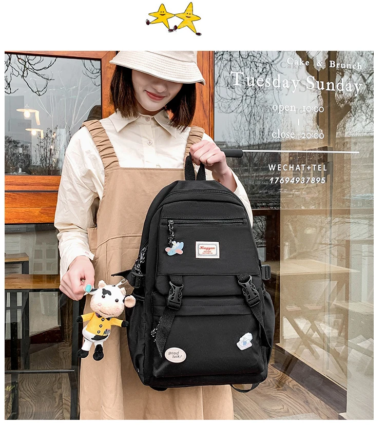 

YTX1620 2021 Korean version of large capacity female new net red backpack college style backpack