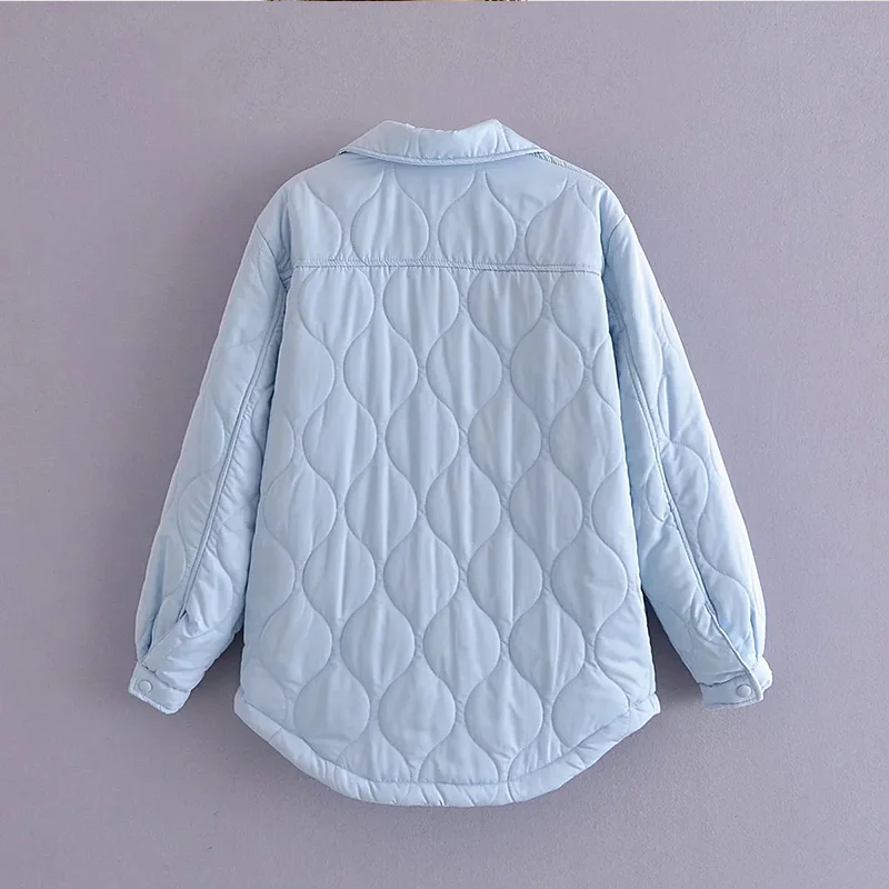 Парка женская шерстяная стеганая с карманами на осень | Женская одежда