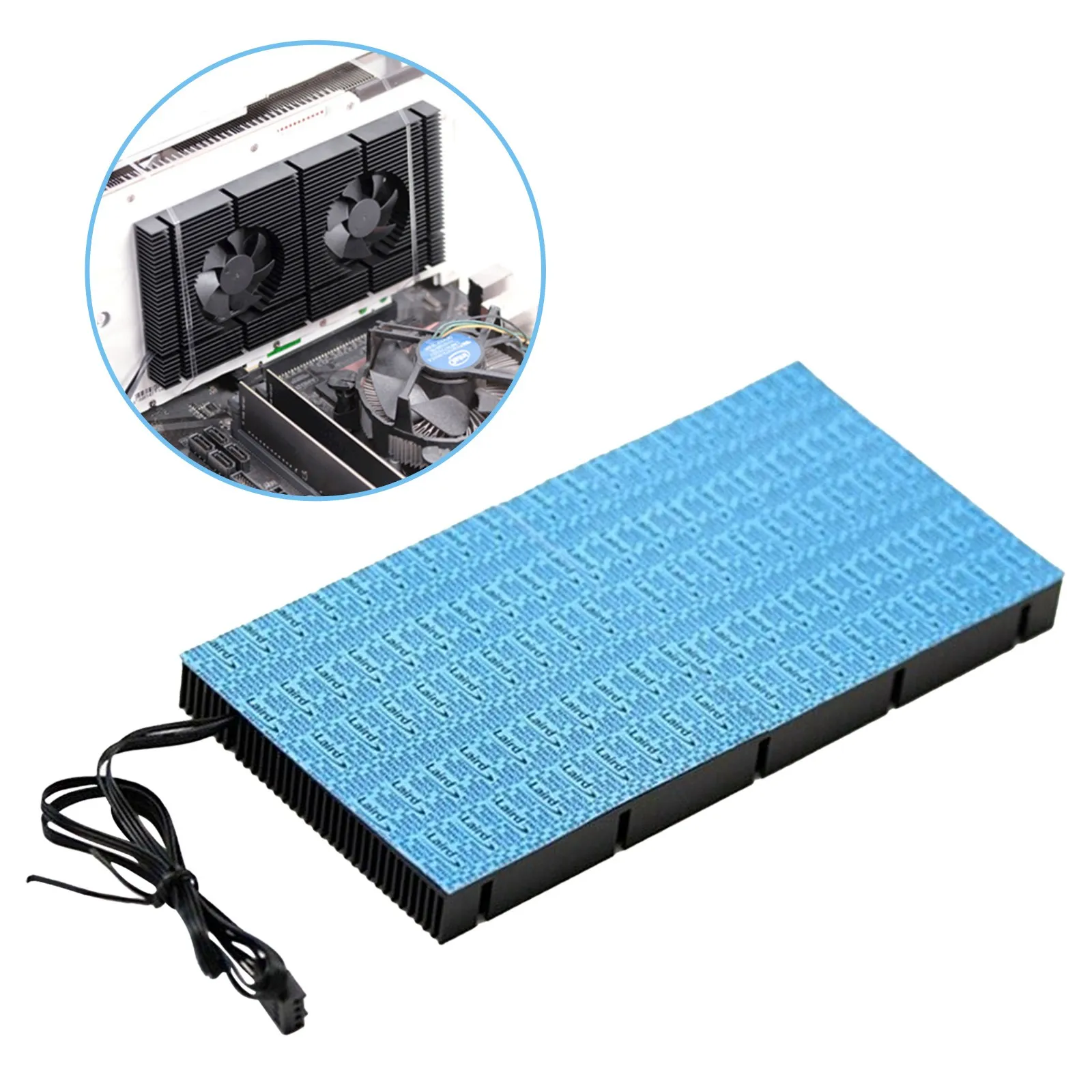 

12 V GPU Graphics Card Backplate Cooler Heatsink With 2XFan Radiator For RTX 3090 3080 Series Card 4pin Aluminum