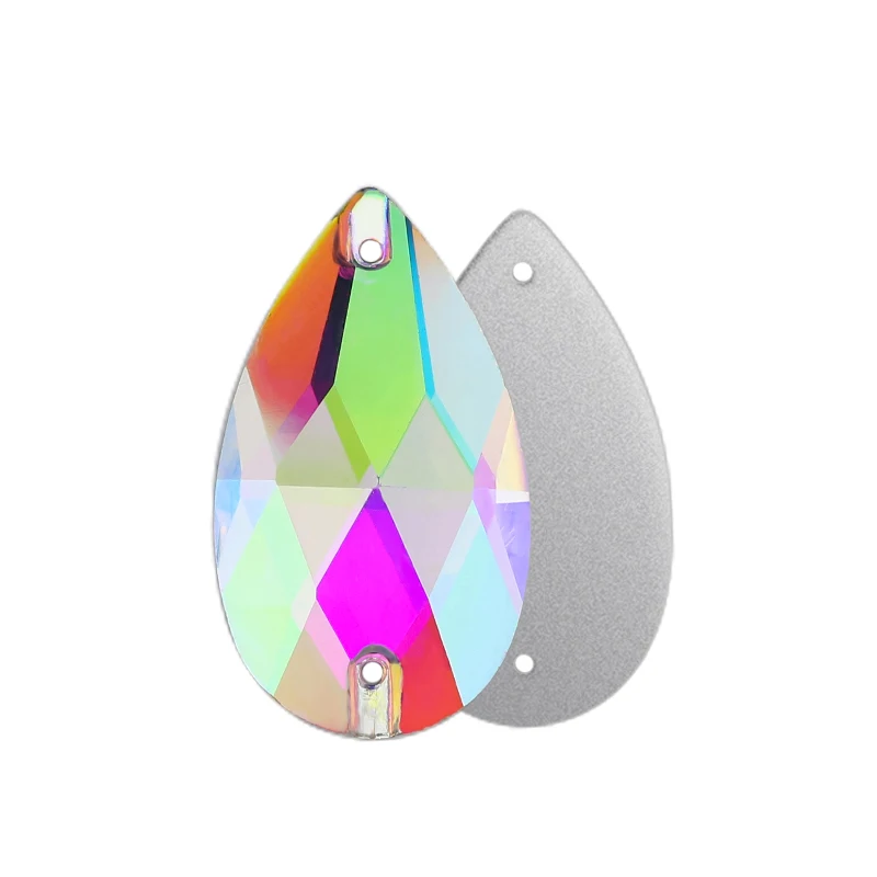 Оптовая продажа QL Crystal DR пришивные стразы AB кристально чистые плоские для Diy сумок