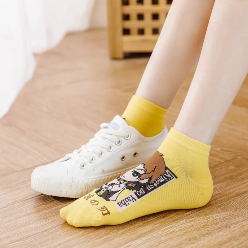 

Anime Demon Slayer Low Cut Socks Cotton Socks Short Boat Socks