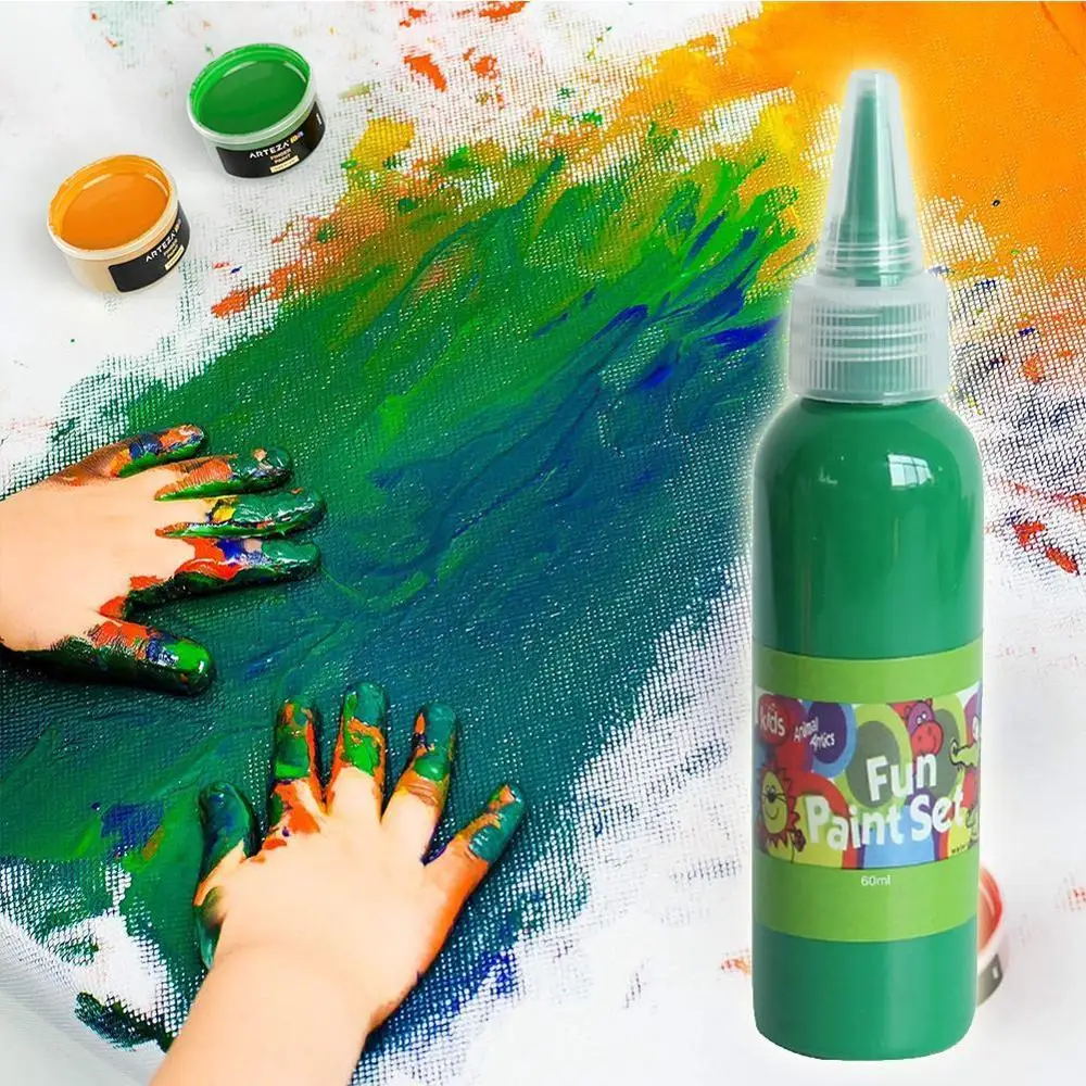 

60ml Children's Pigment Gouache Pigment 12Colors finger Painting Watercolor Supplies paint Art B2Y7