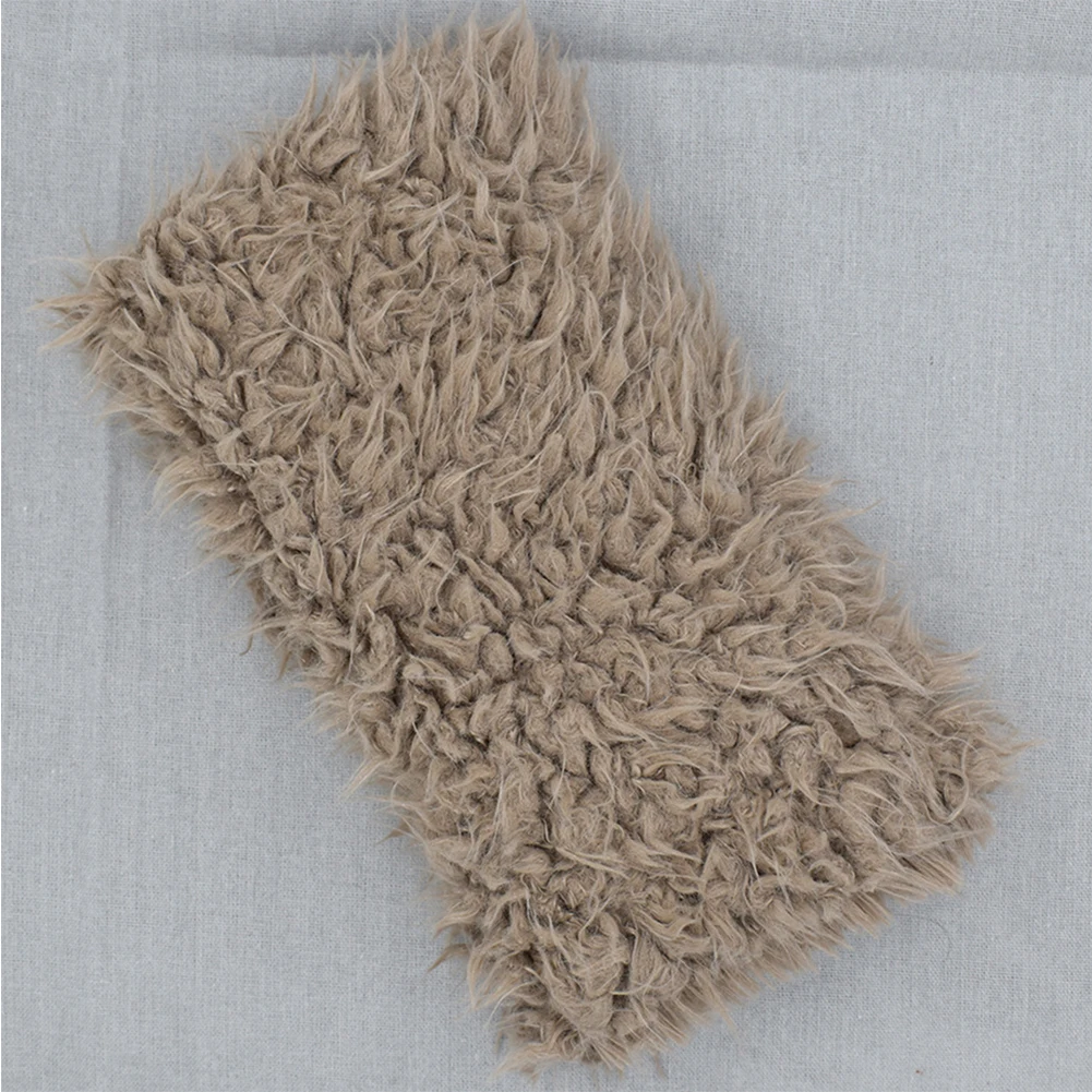 Baby Blanket Newborn Wrap Soft Photography Props Unisex Stuffer Warm Faux Fur Solid Backdrop Mat Square Rug | Мать и ребенок